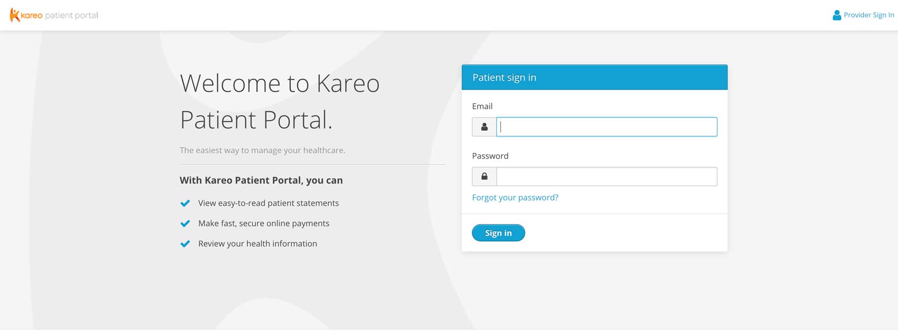 The APC Health of Tampa Patient Portal powered by Kareo.